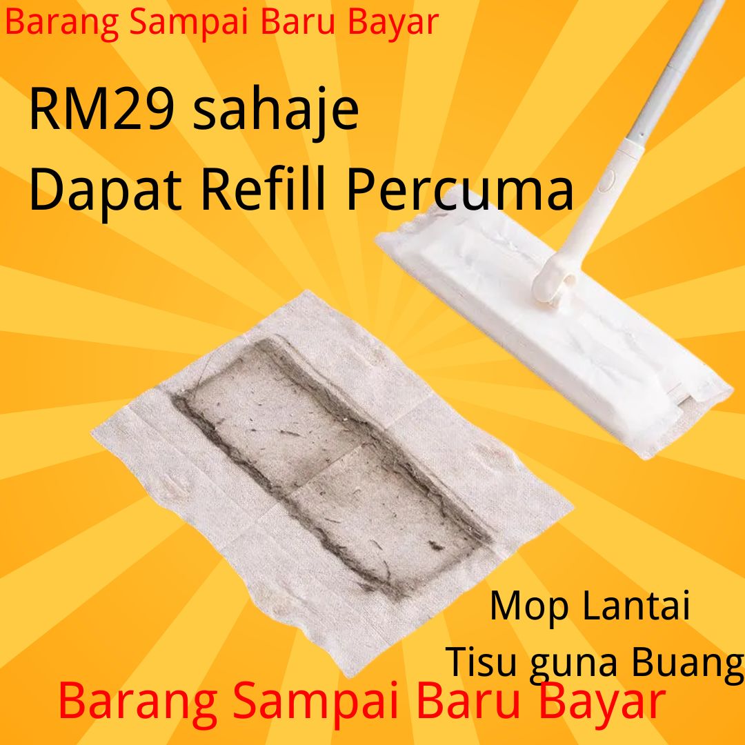 Mop Tisu Lantai (Free Refill 6 Pek)