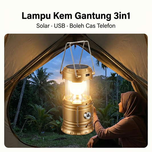 Lampu Kem Gantung 3in1