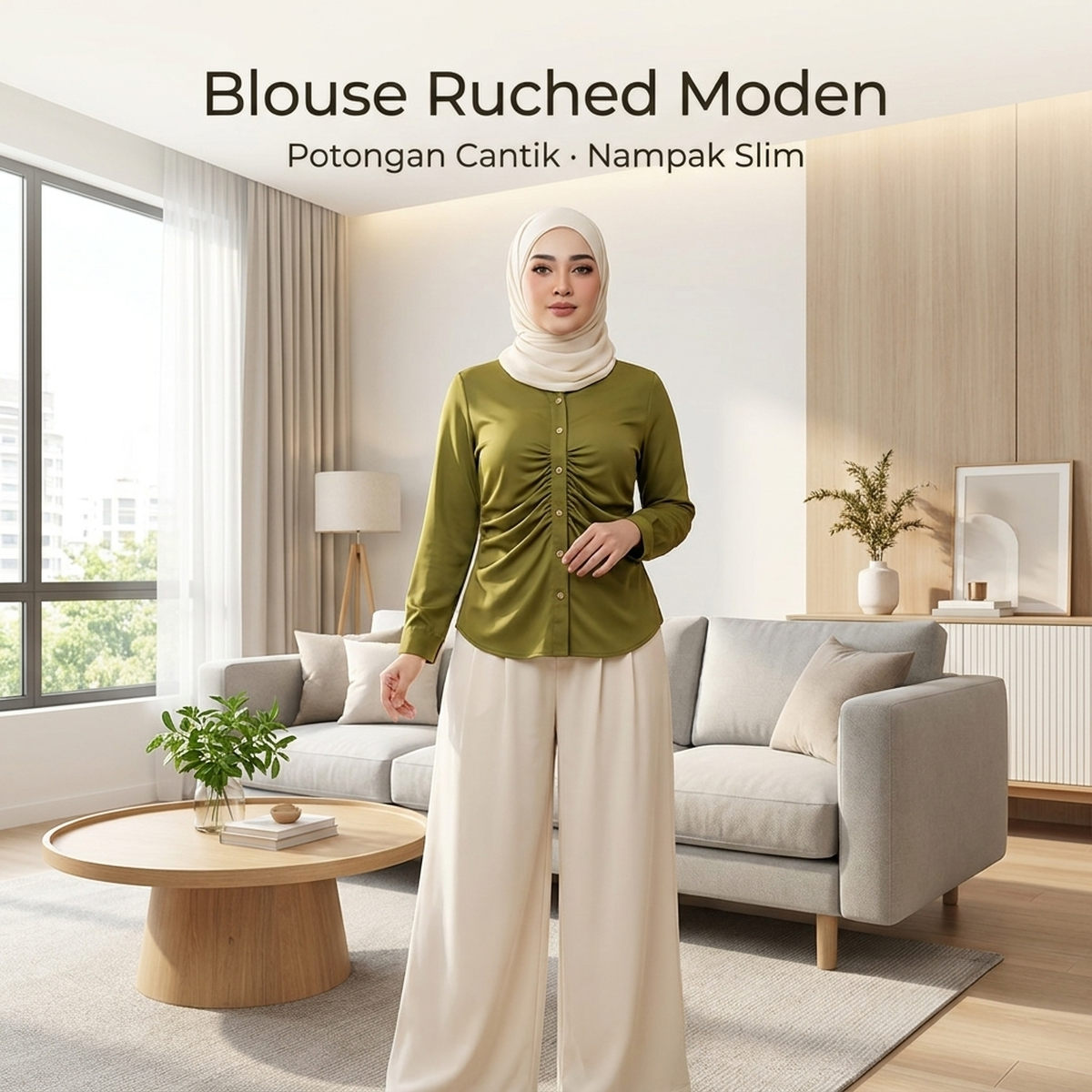 Blouse ruched moden