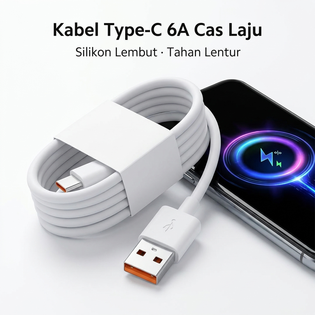 Kabel Type-C 6A Cas Laju