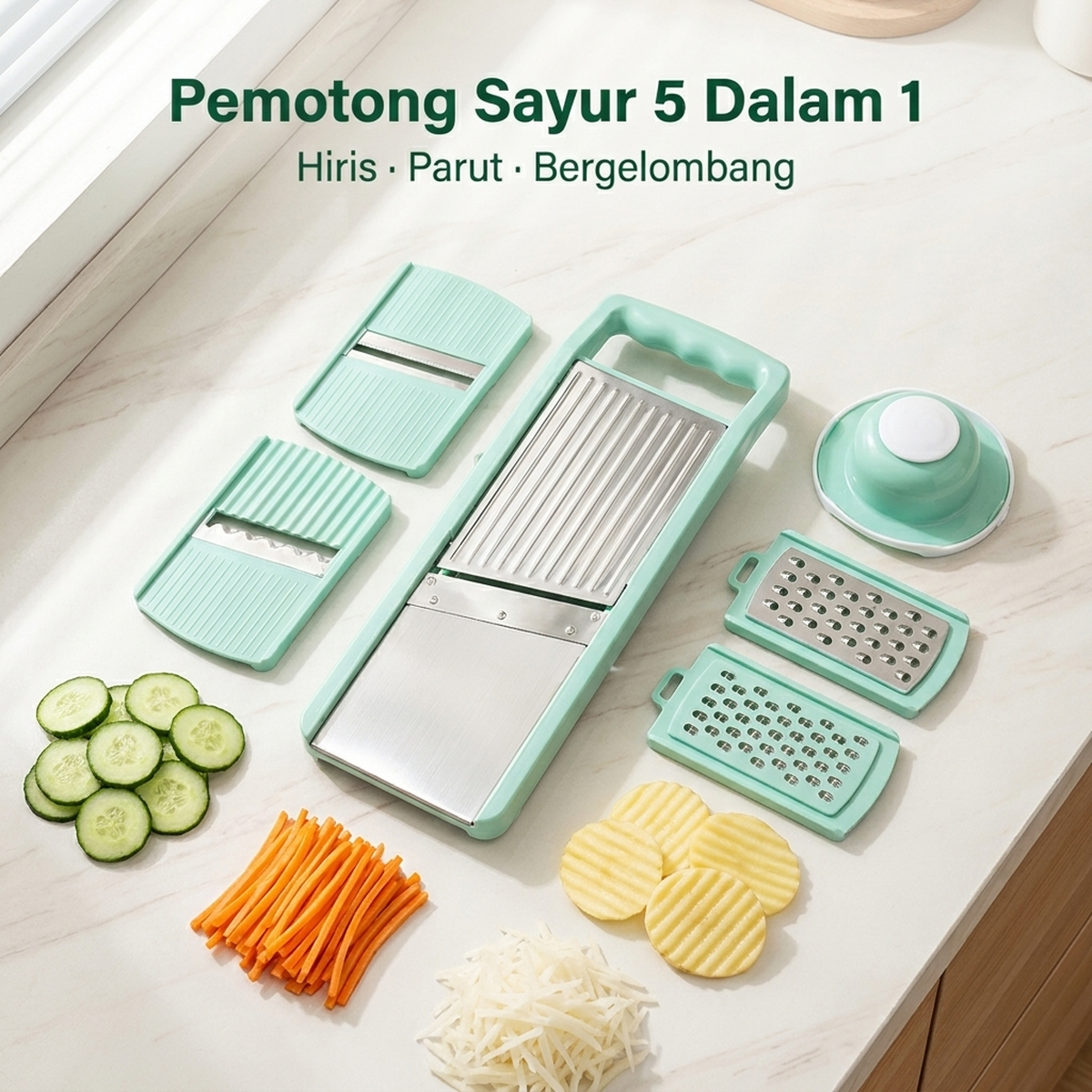 Pemotong sayur 5 dalam 1