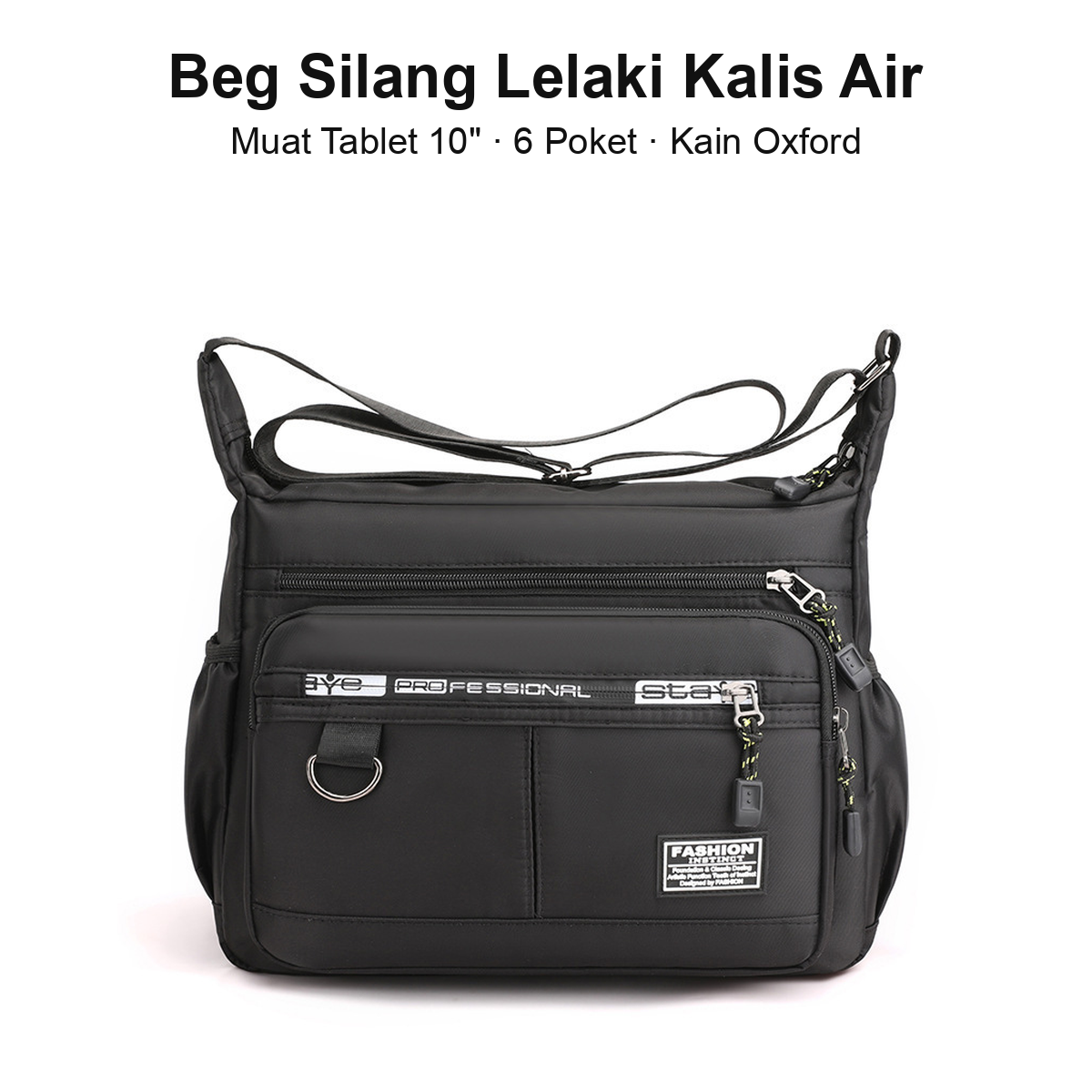 Beg silang lelaki kalis air hitam