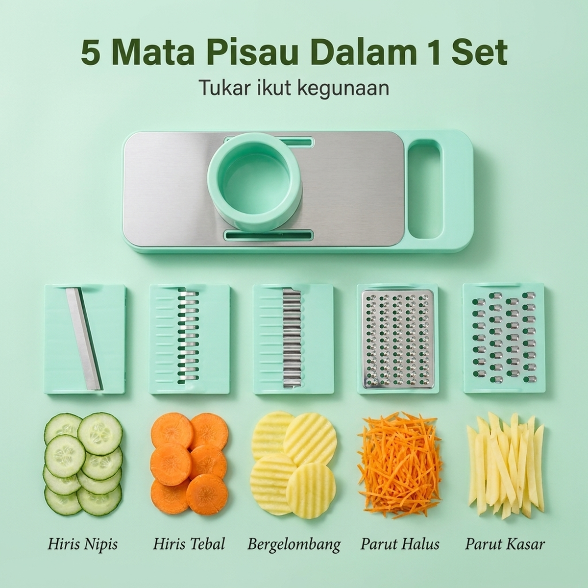 5 mata pisau dalam 1 set