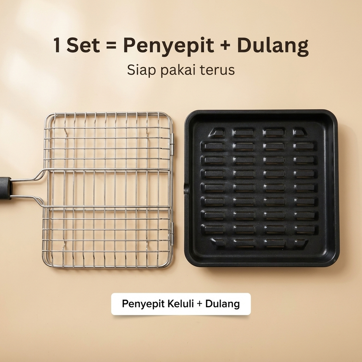 1 Set = Penyepit + Dulang