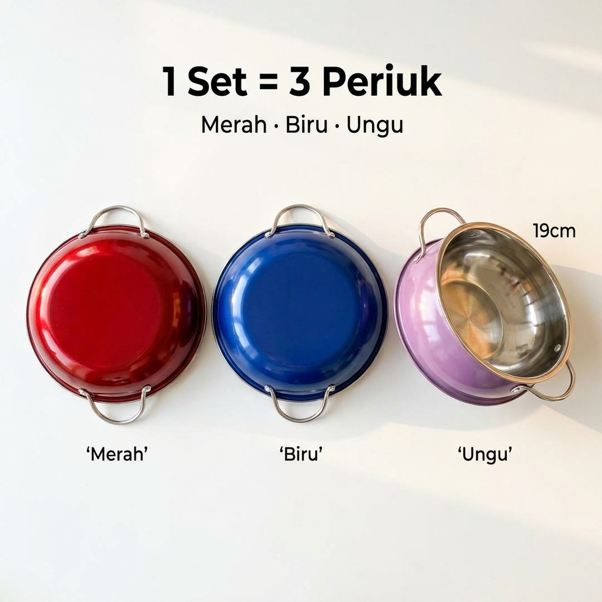 1 Set = 3 Periuk