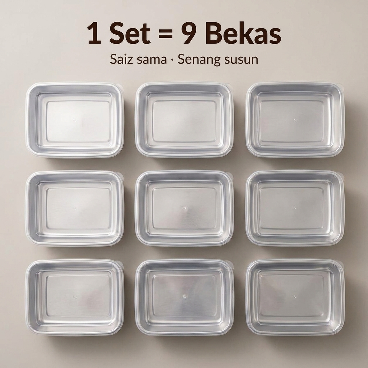 1 Set = 9 Bekas