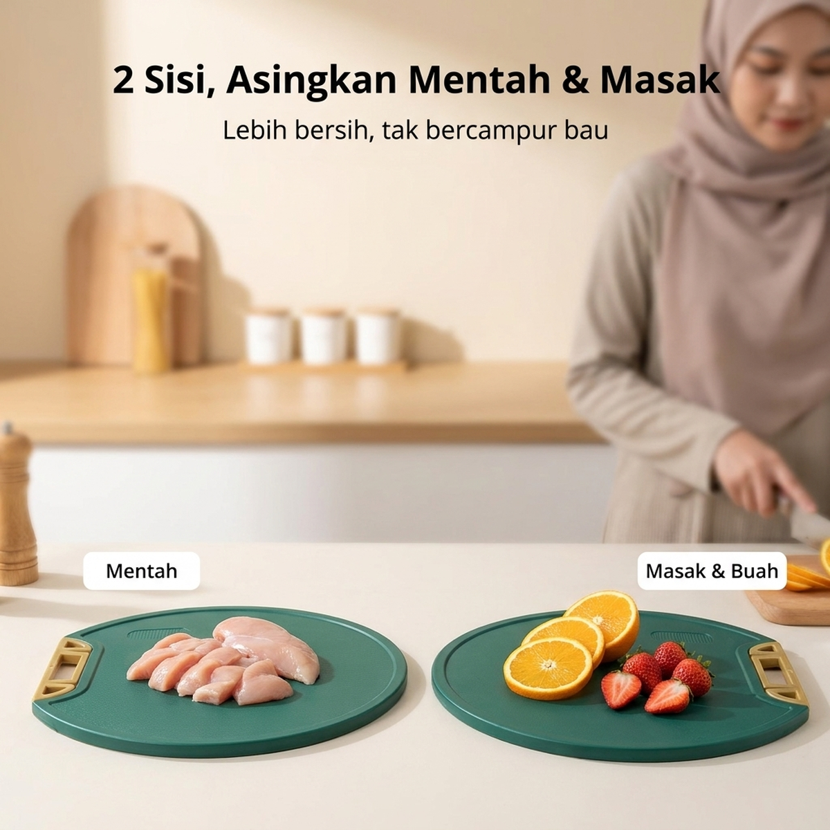 2 Sisi, Asingkan Mentah & Masak