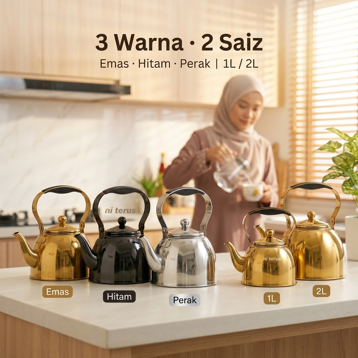 3 Warna · 2 Saiz