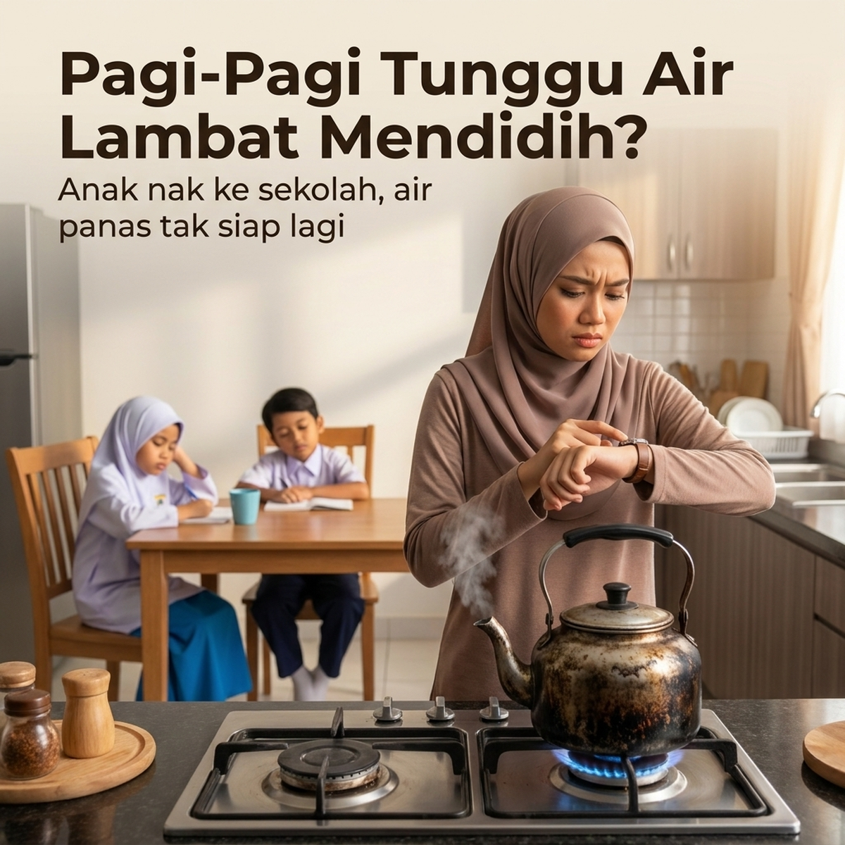 Pagi-Pagi Tunggu Air Lambat Mendidih?