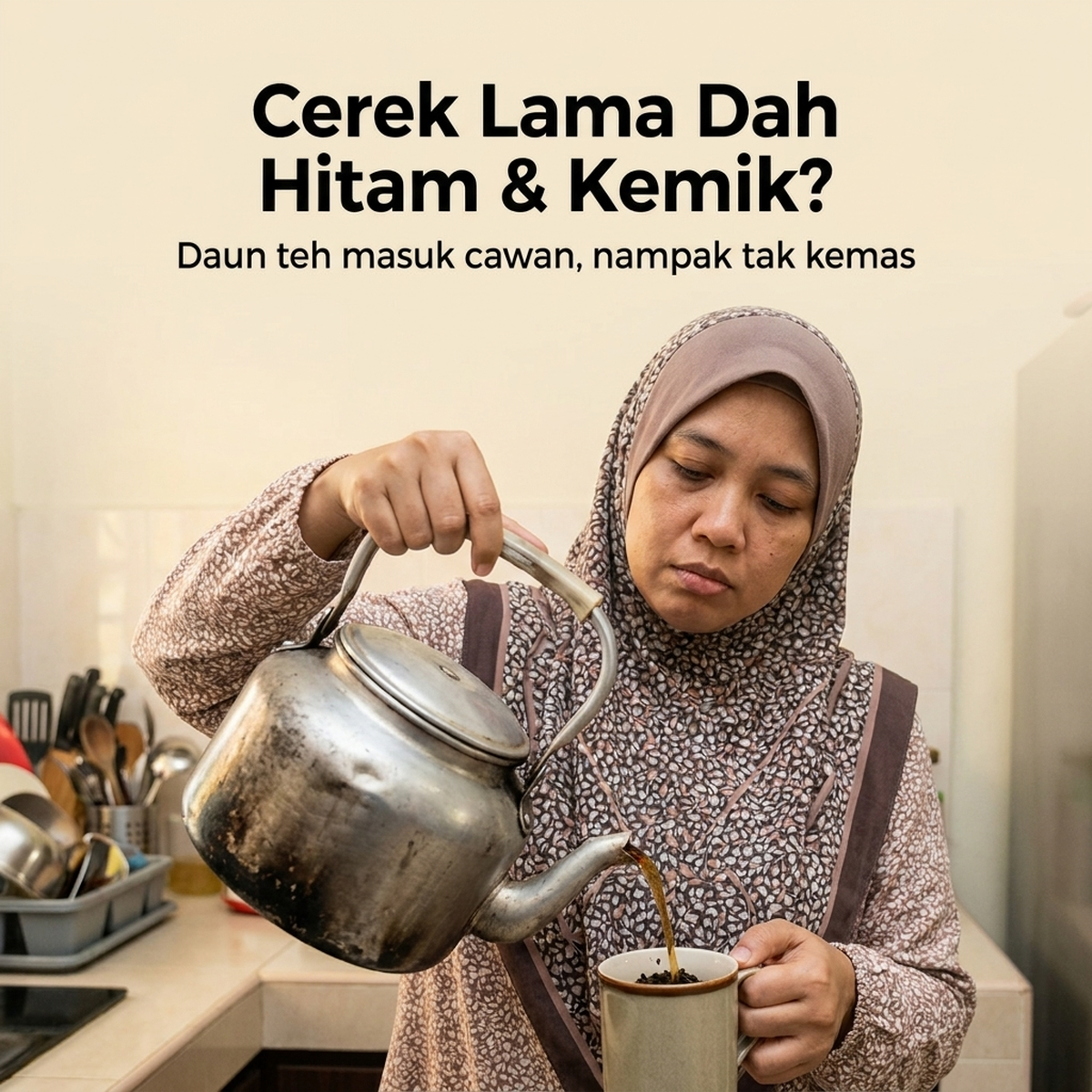 Cerek Lama Dah Hitam & Kemik?