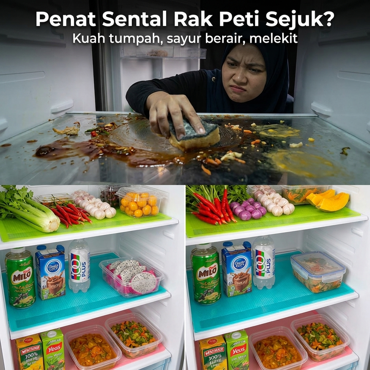 Penat Sental Rak Peti Sejuk?
