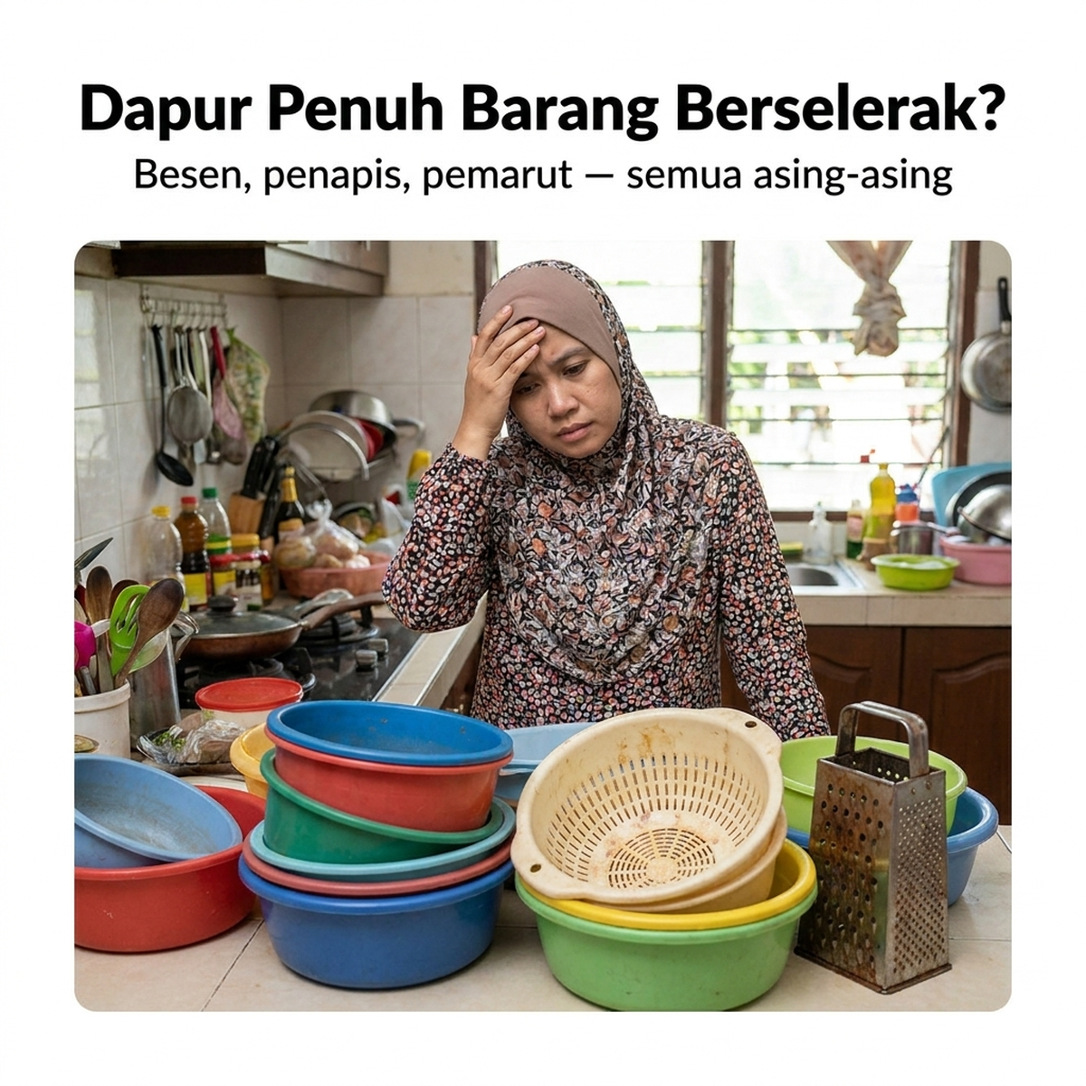 Dapur Penuh Barang Berselerak?