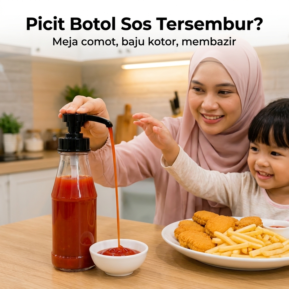 Picit Botol Sos Tersembur?