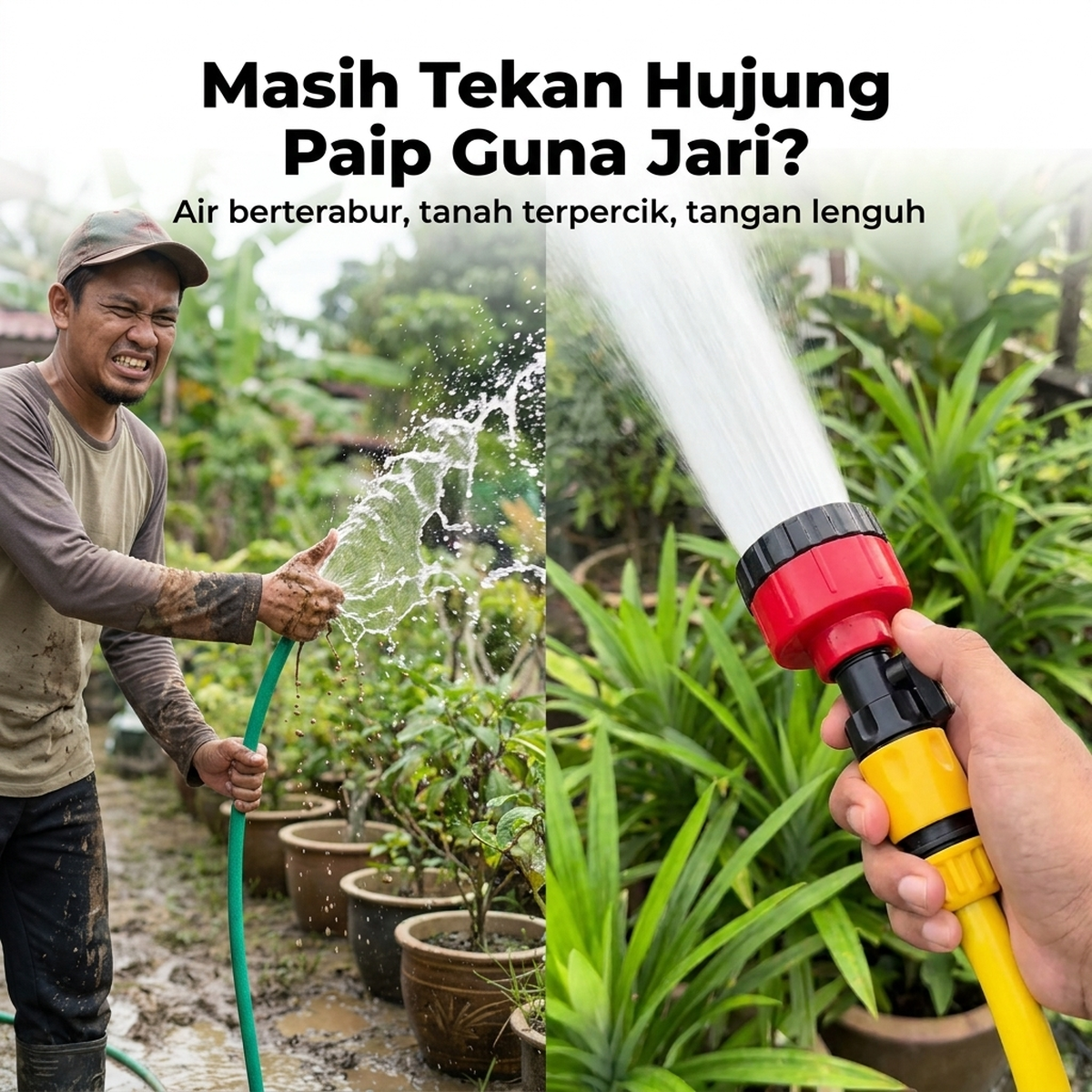 Masih Tekan Hujung Paip Guna Jari?
