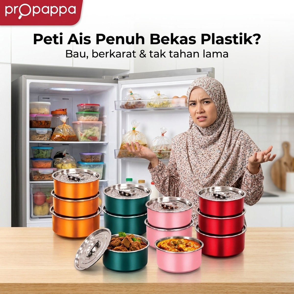 Peti Ais Penuh Bekas Plastik?