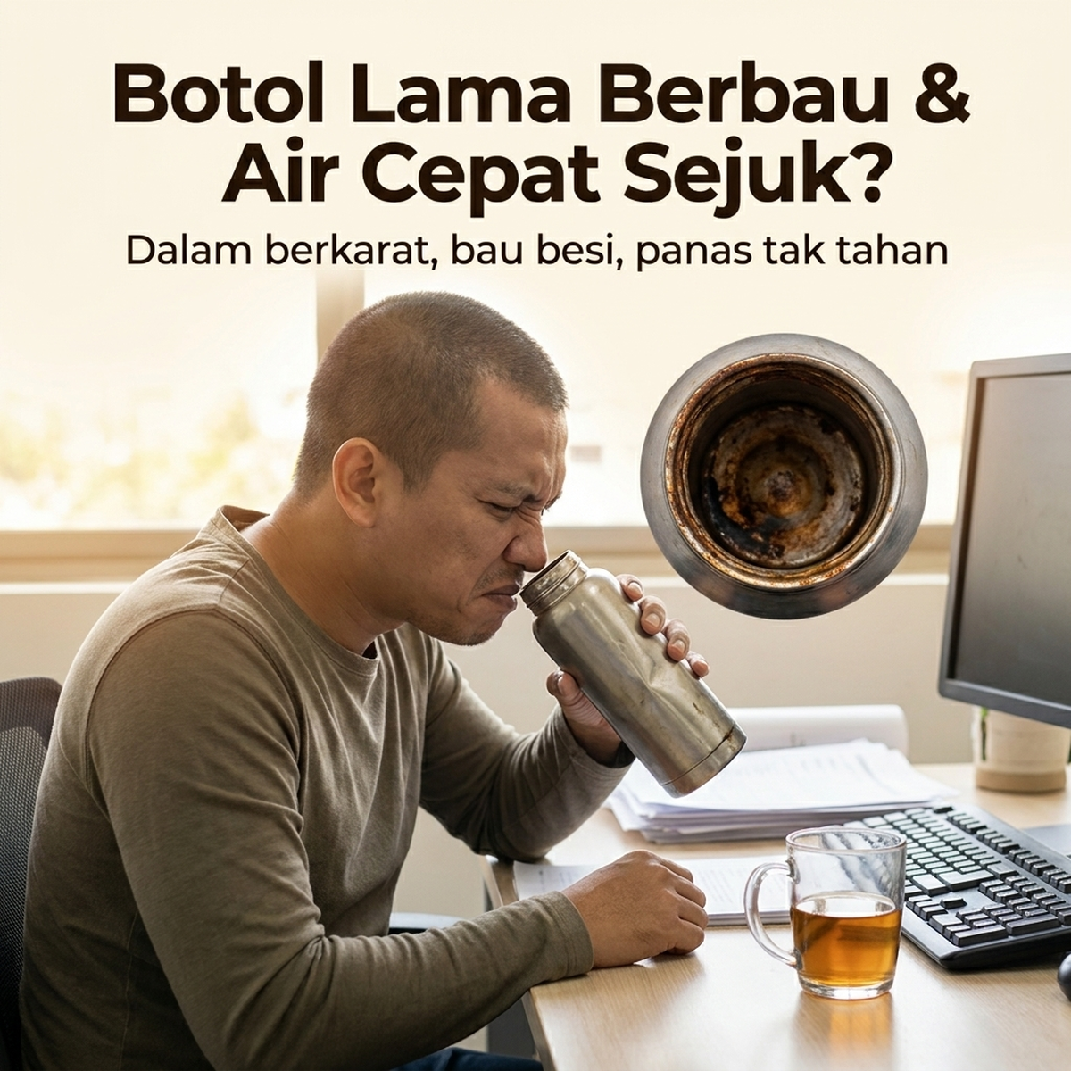 Botol Lama Berbau & Air Cepat Sejuk?