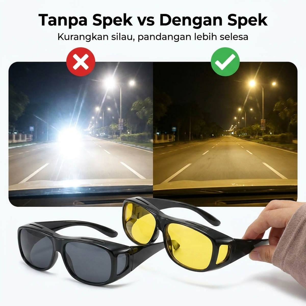 Tanpa vs dengan spek