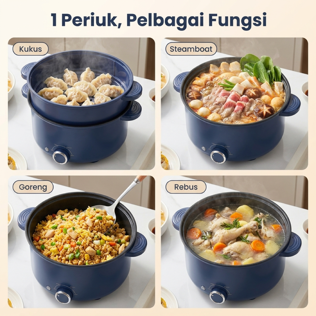 1 periuk pelbagai fungsi