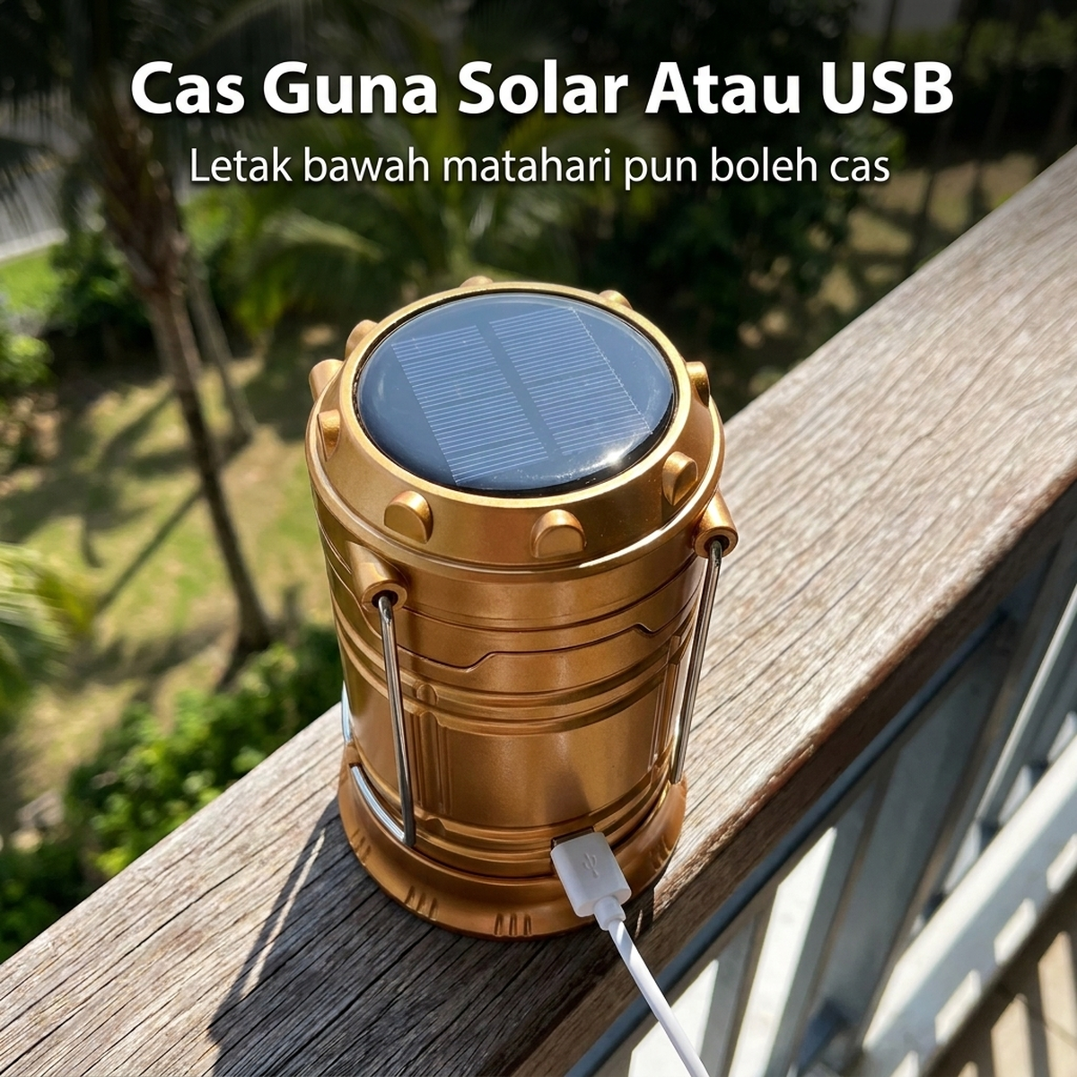 Cas Guna Solar Atau USB