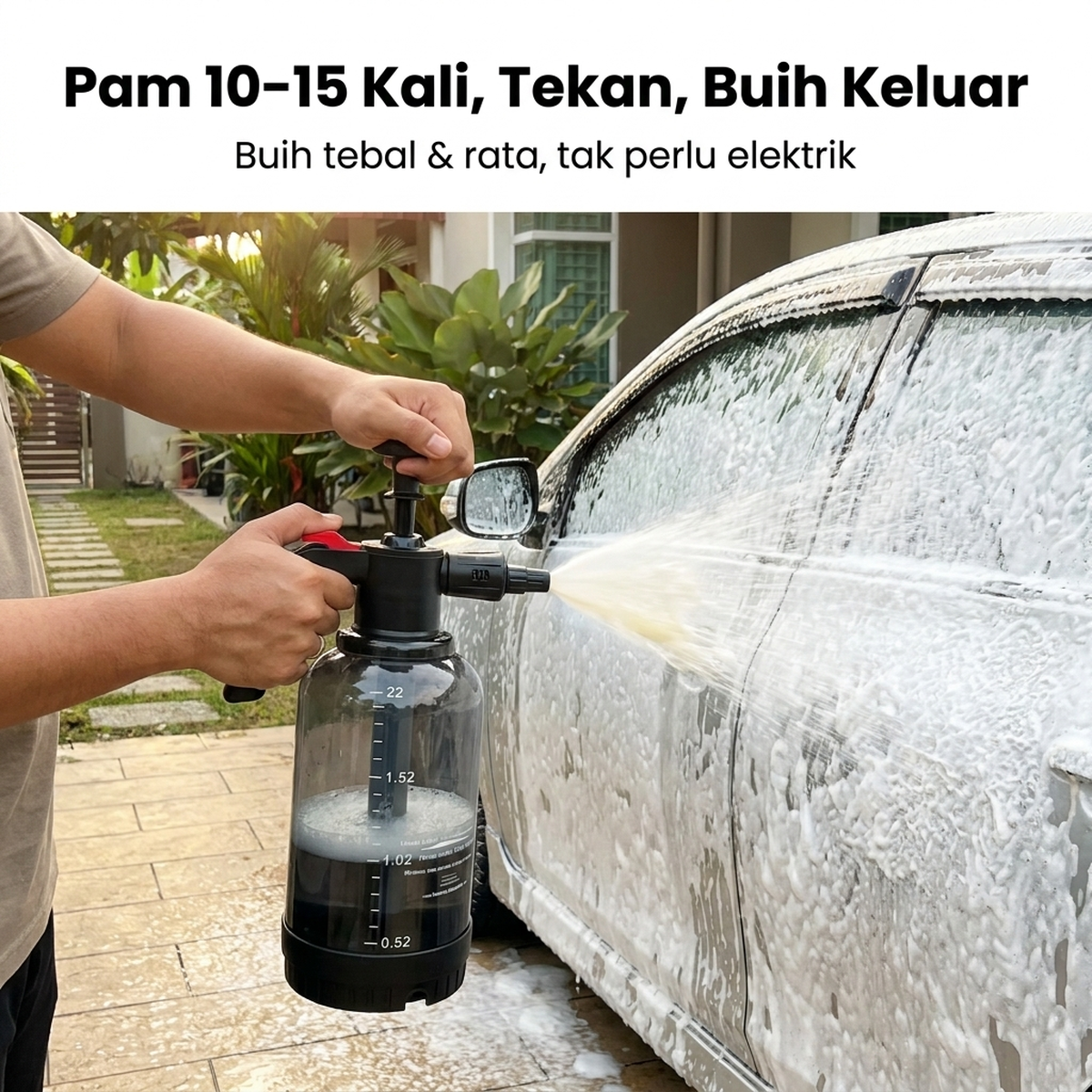 Pam 10–15 Kali, Tekan, Buih Keluar