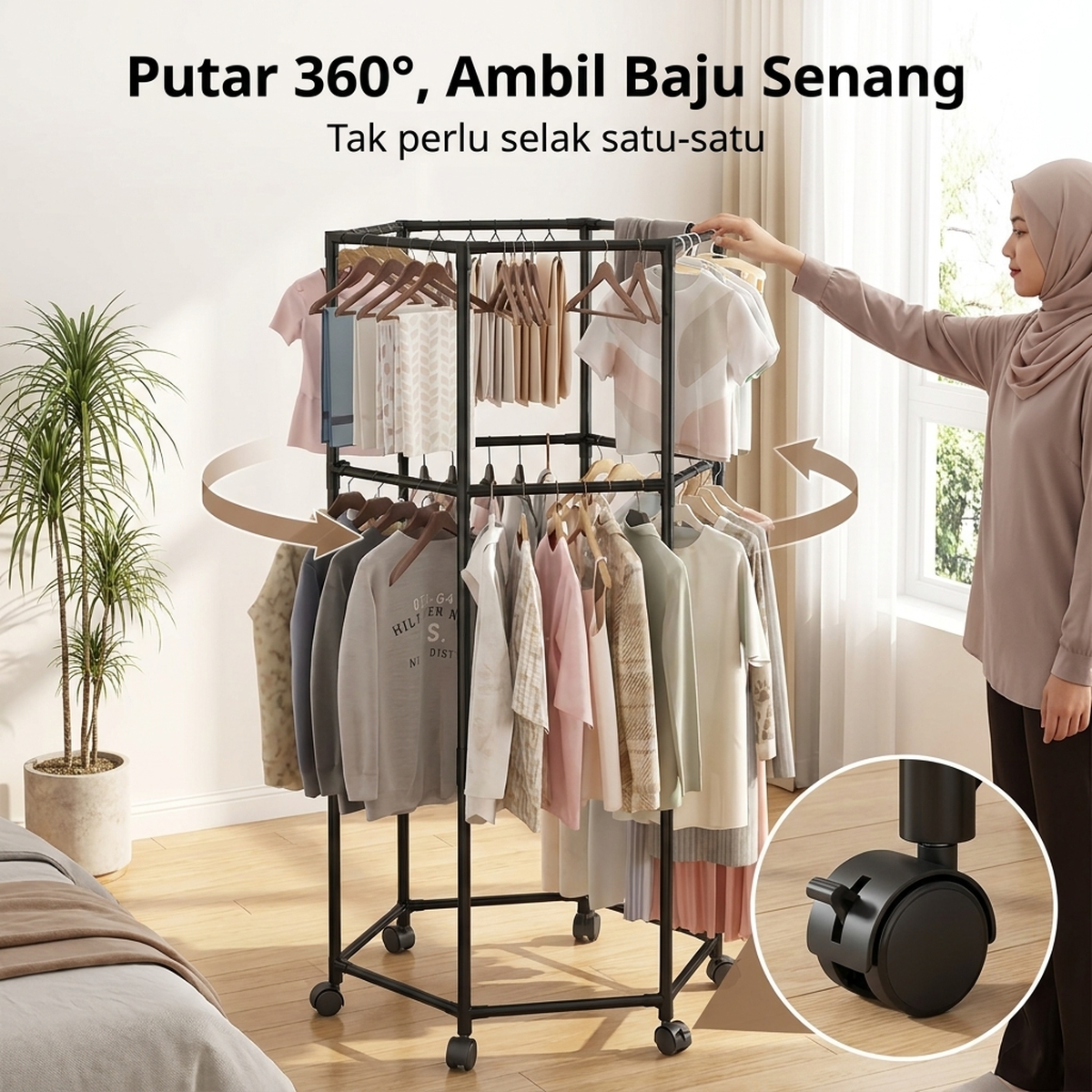 Putar 360°, Ambil Baju Senang