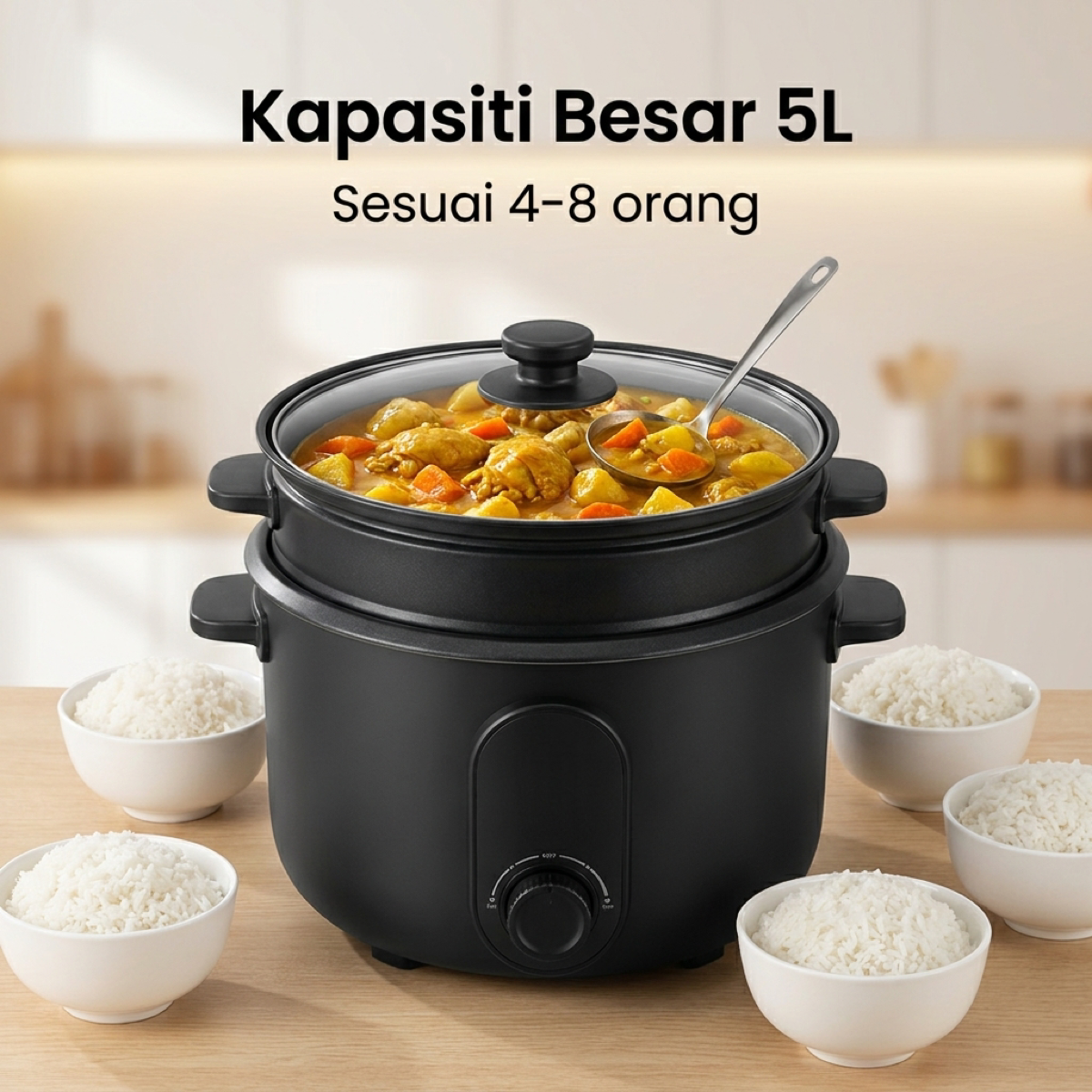 Kapasiti besar 5L