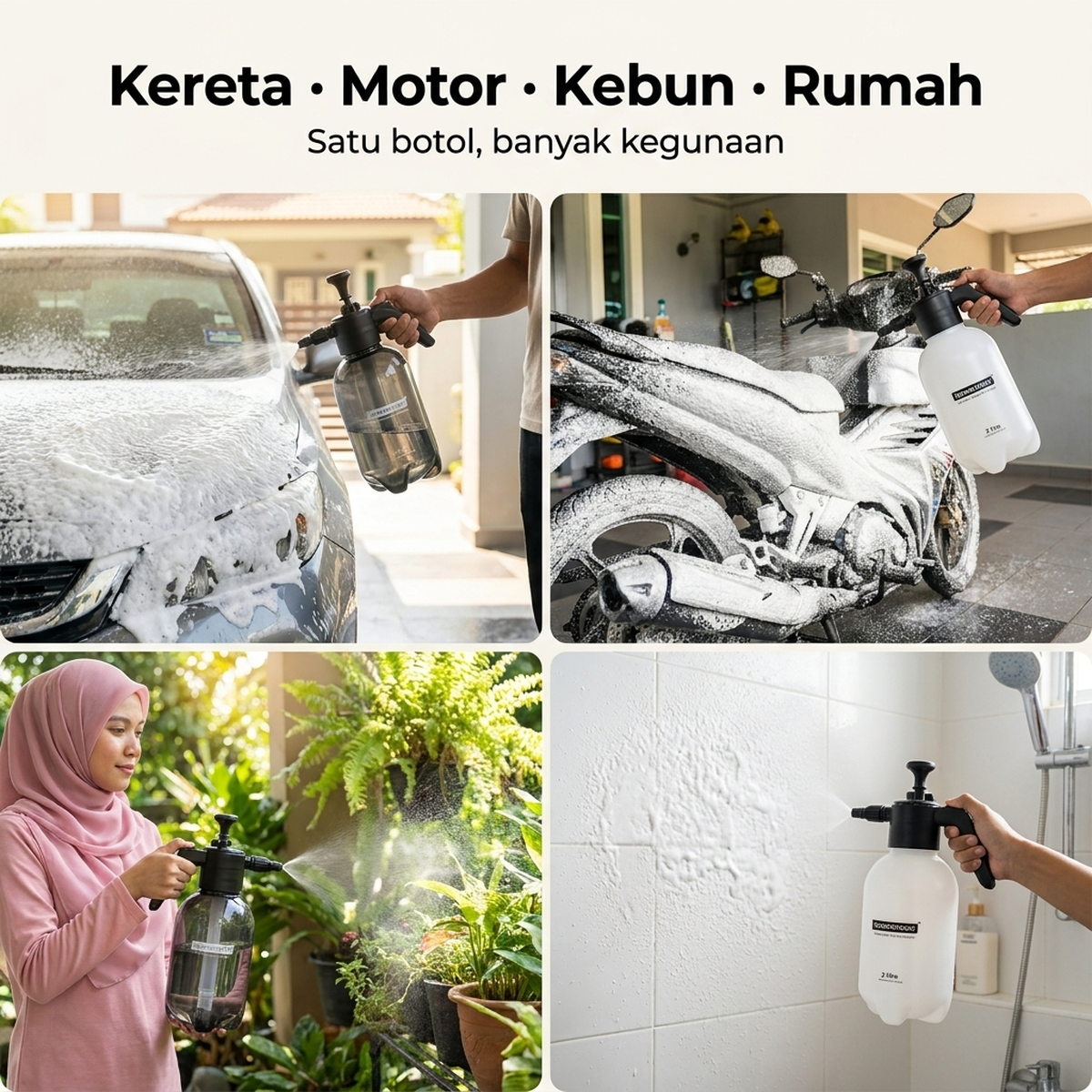 Kereta · Motor · Kebun · Rumah