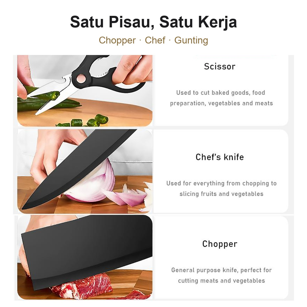 Satu Pisau, Satu Kerja