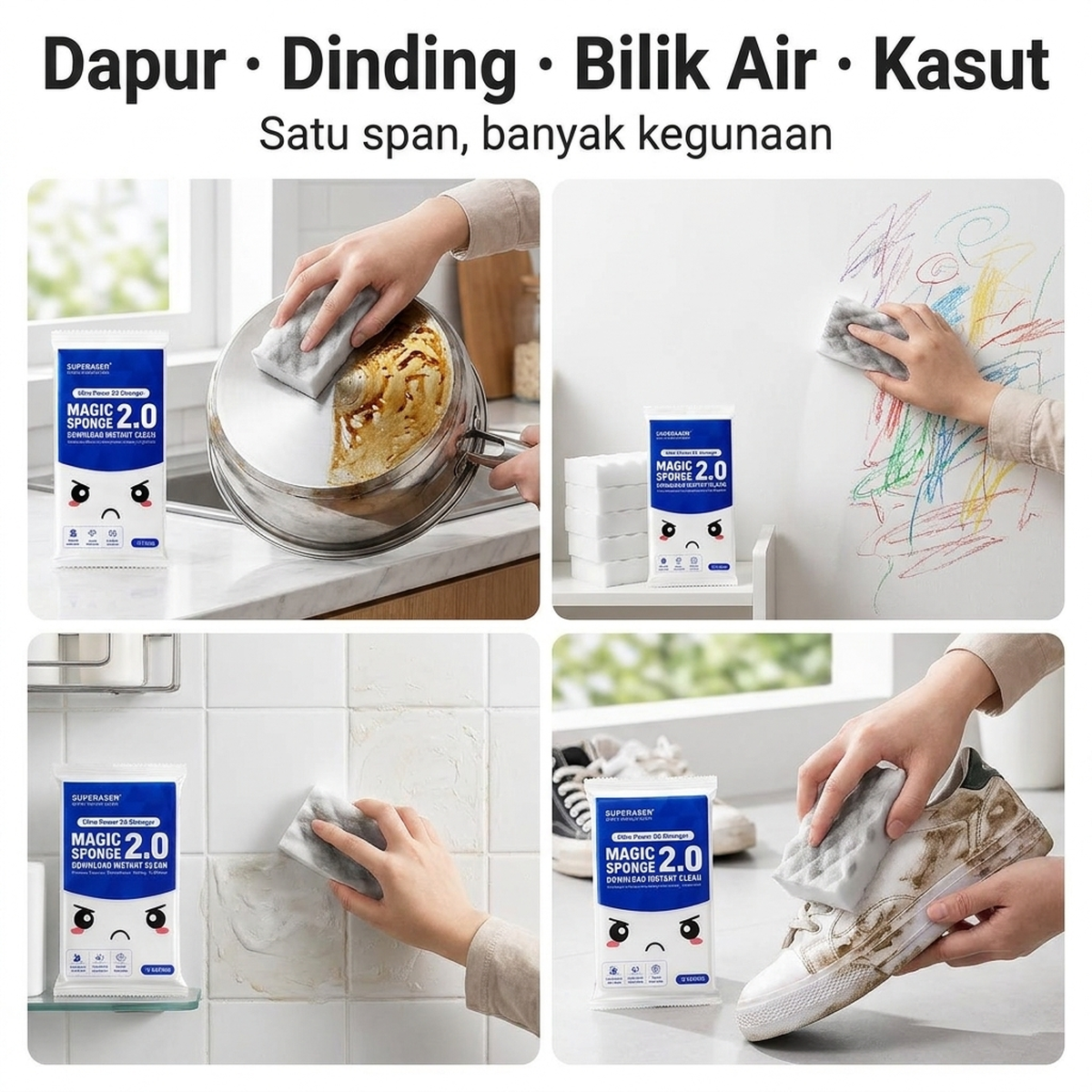 Dapur · Dinding · Bilik Air · Kasut