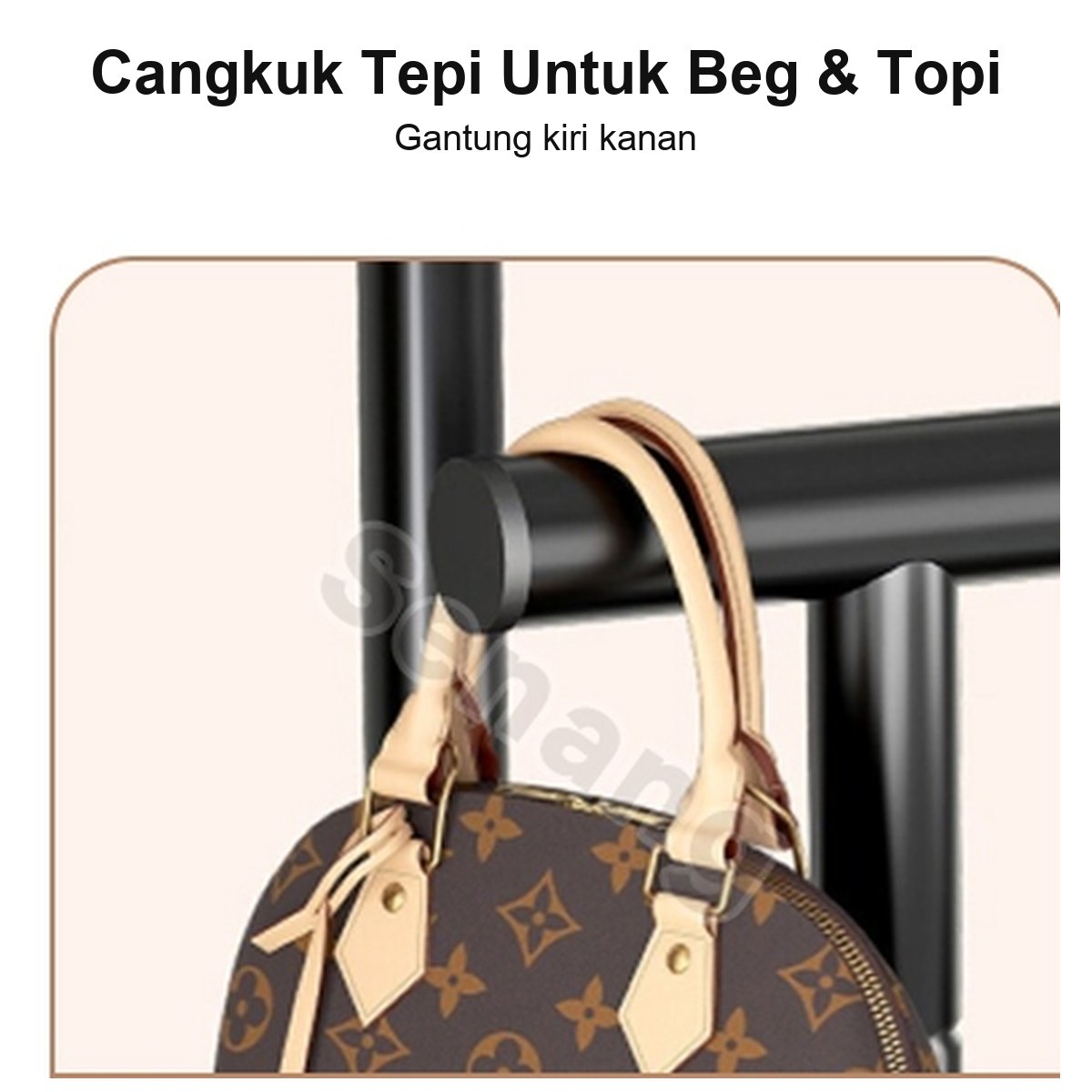 Cangkuk tepi untuk beg dan topi