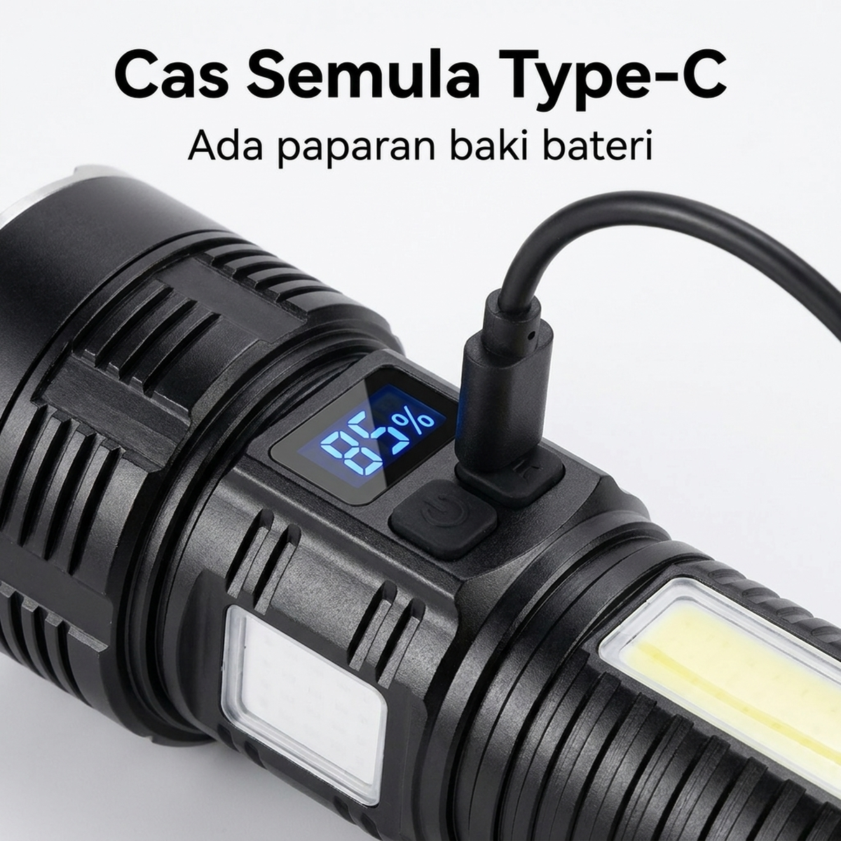 Cas semula + paparan bateri