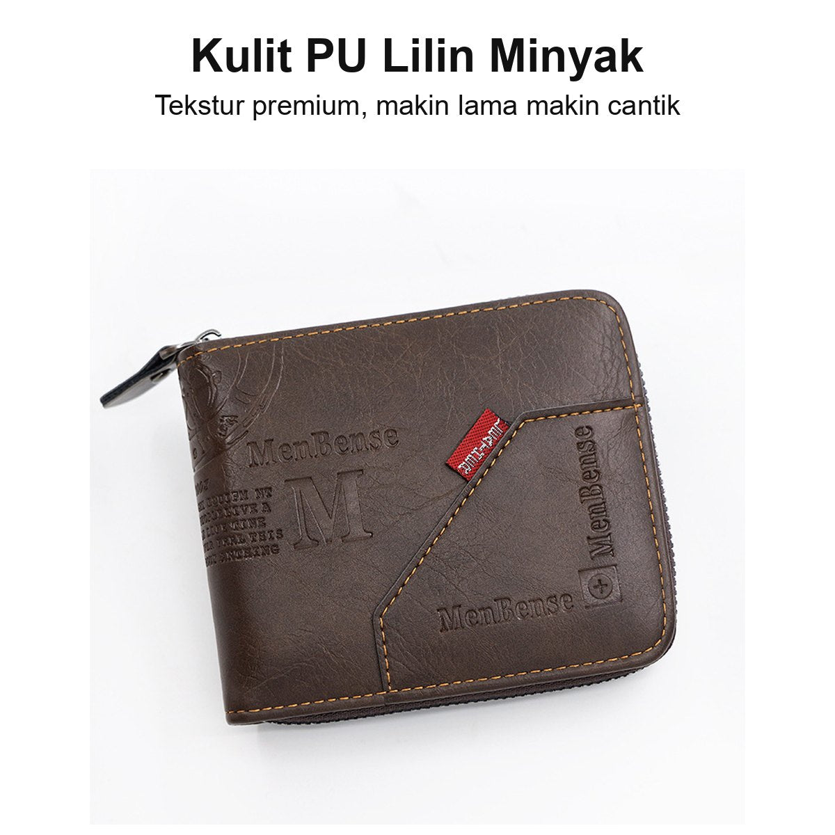 Kulit PU lilin minyak