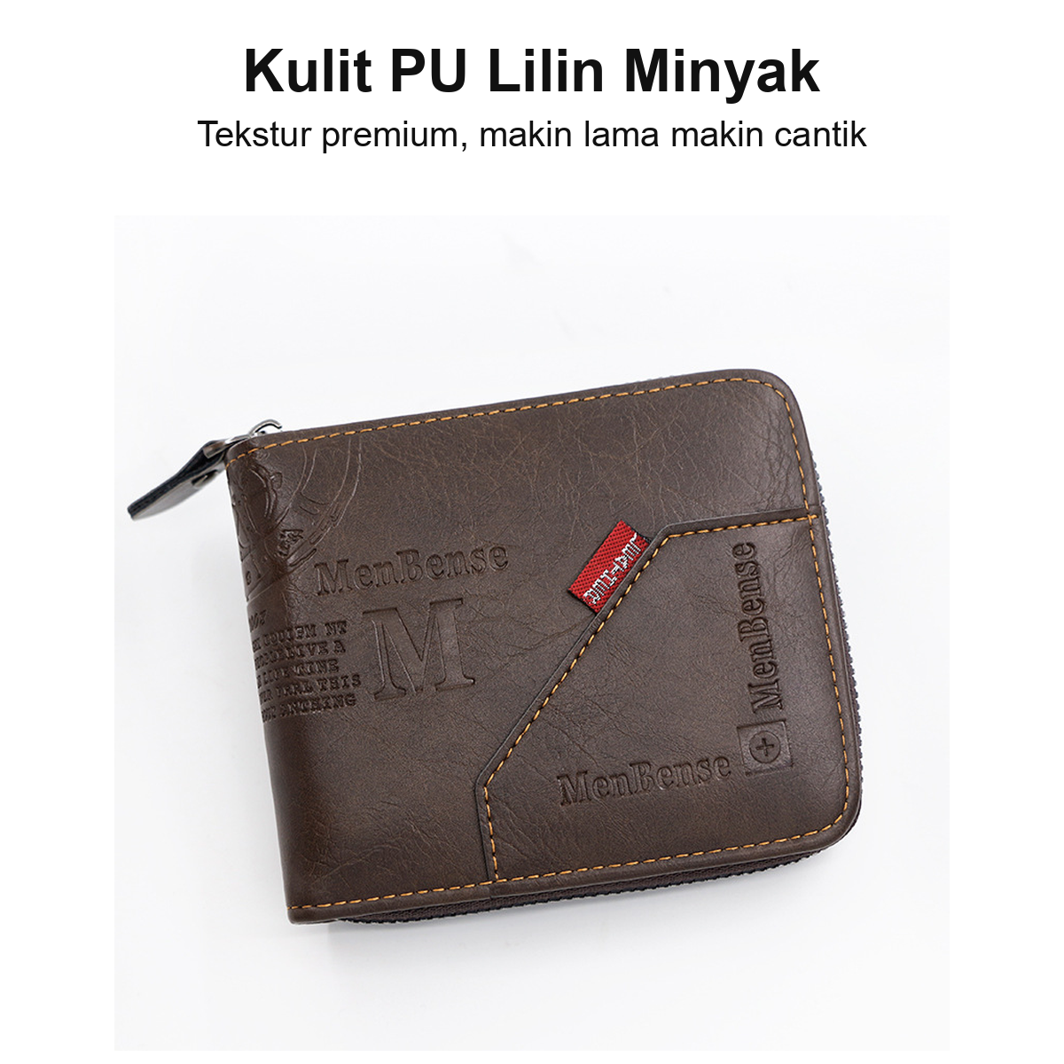 Kulit PU lilin minyak