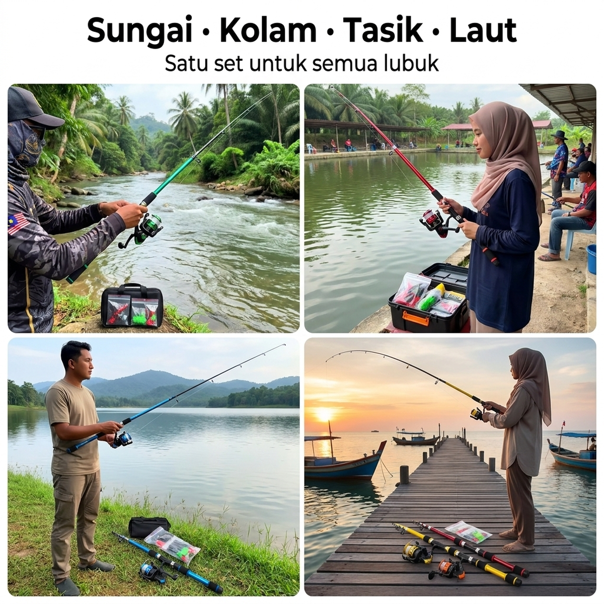 Sungai, kolam, tasik & laut