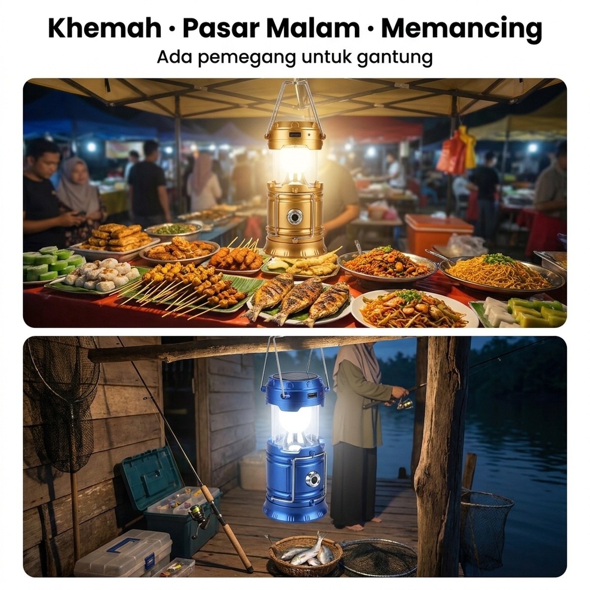 Khemah · Pasar Malam · Memancing