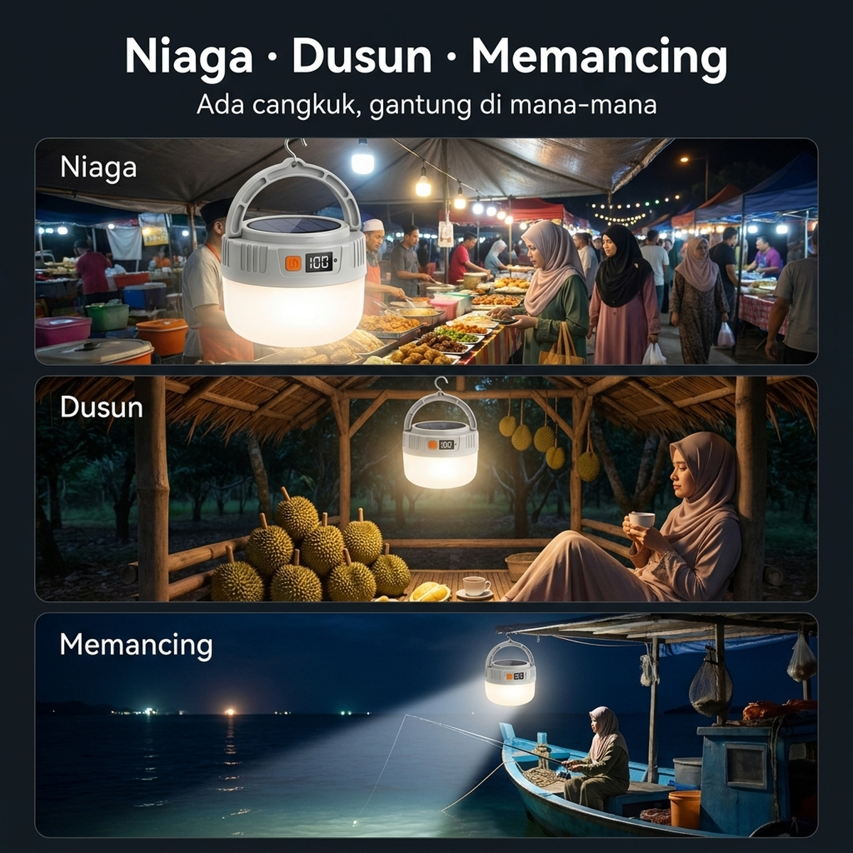 Niaga · Dusun · Memancing