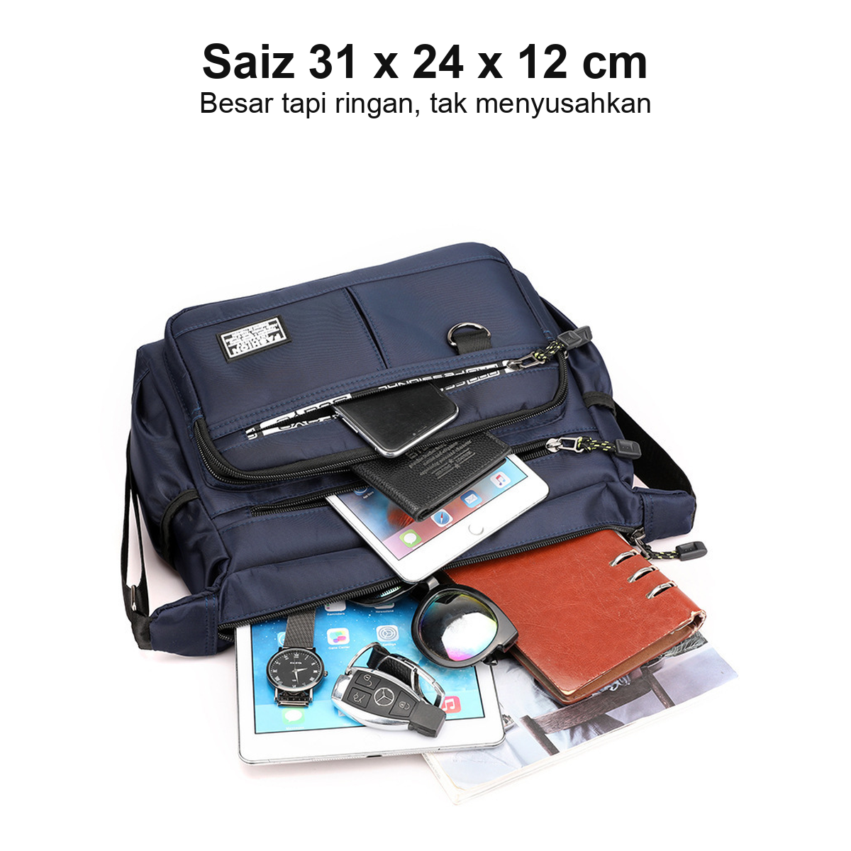 Saiz 31x24x12cm