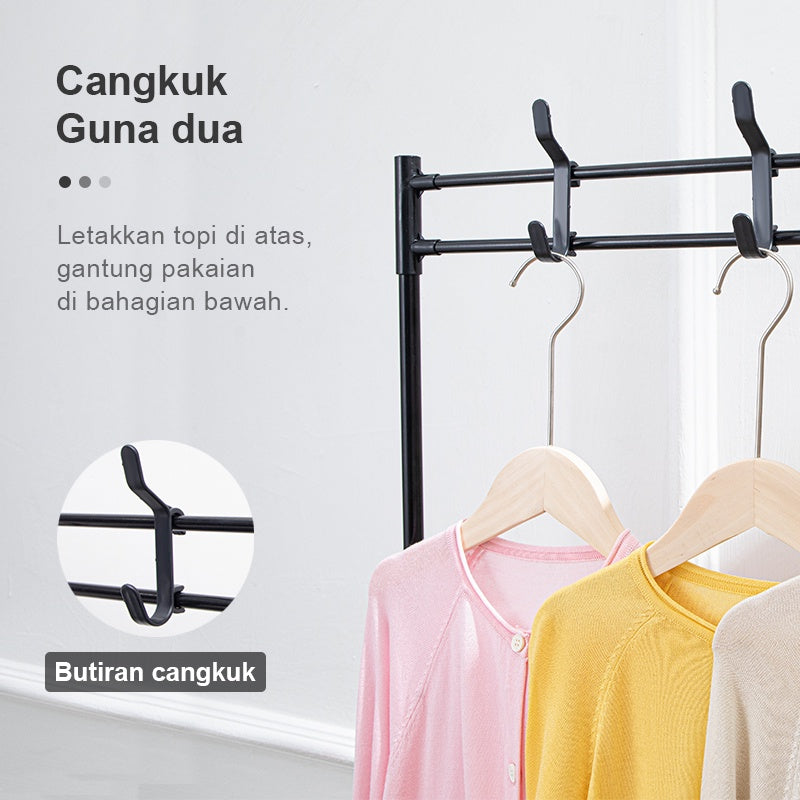 Rak Kasut Besi 3 in 1