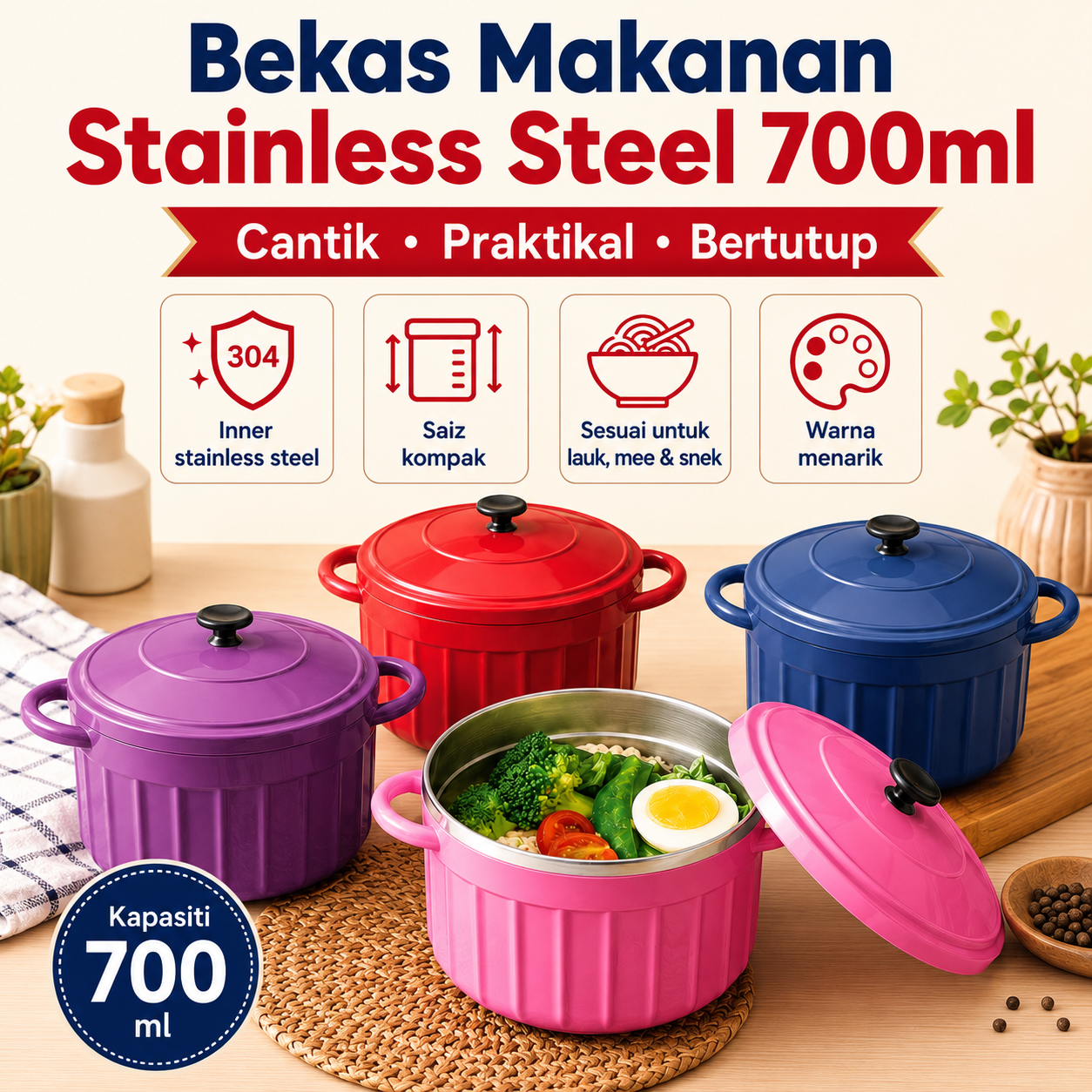 Bekas Makan (3 pcs Set)