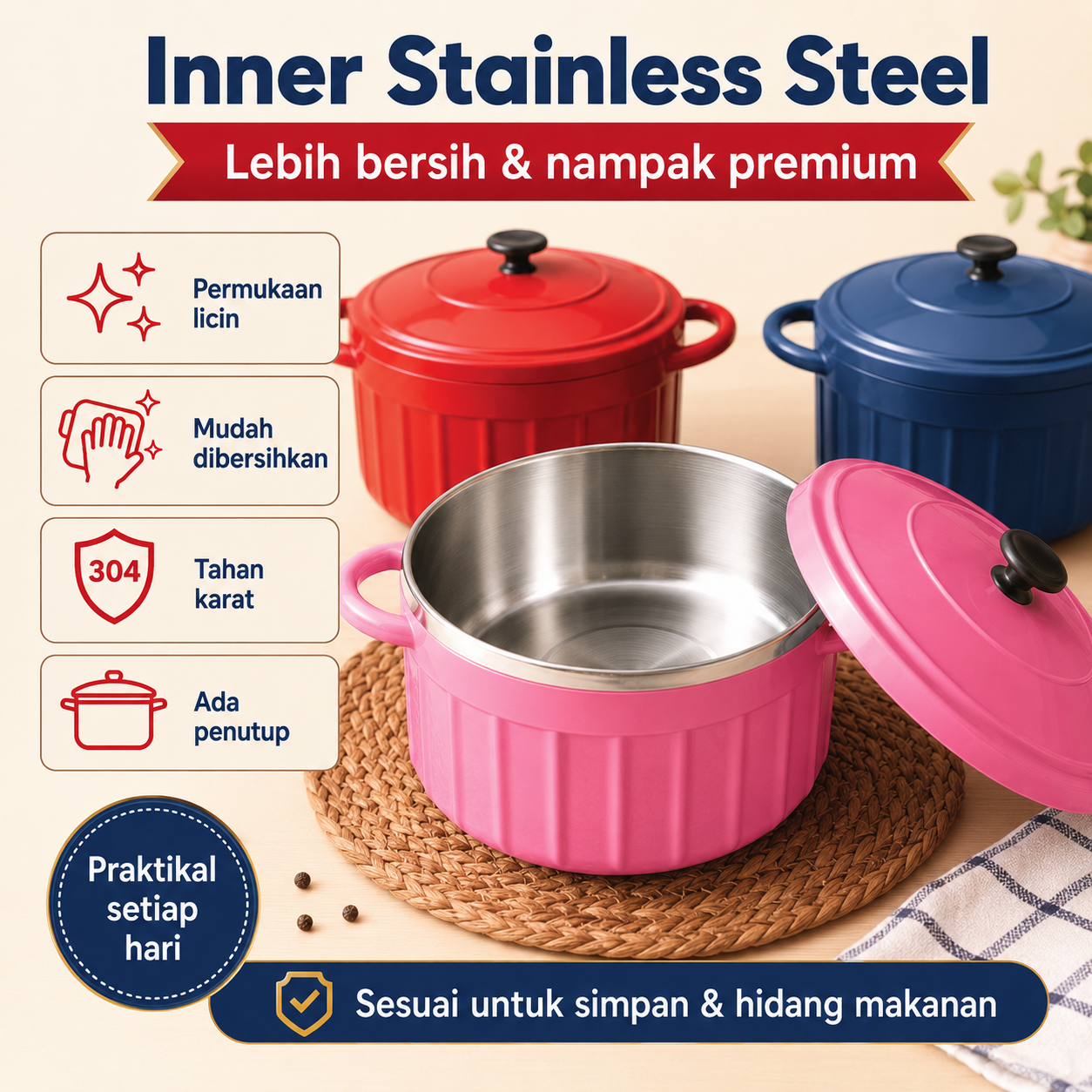 Bekas Makan (3 pcs Set)