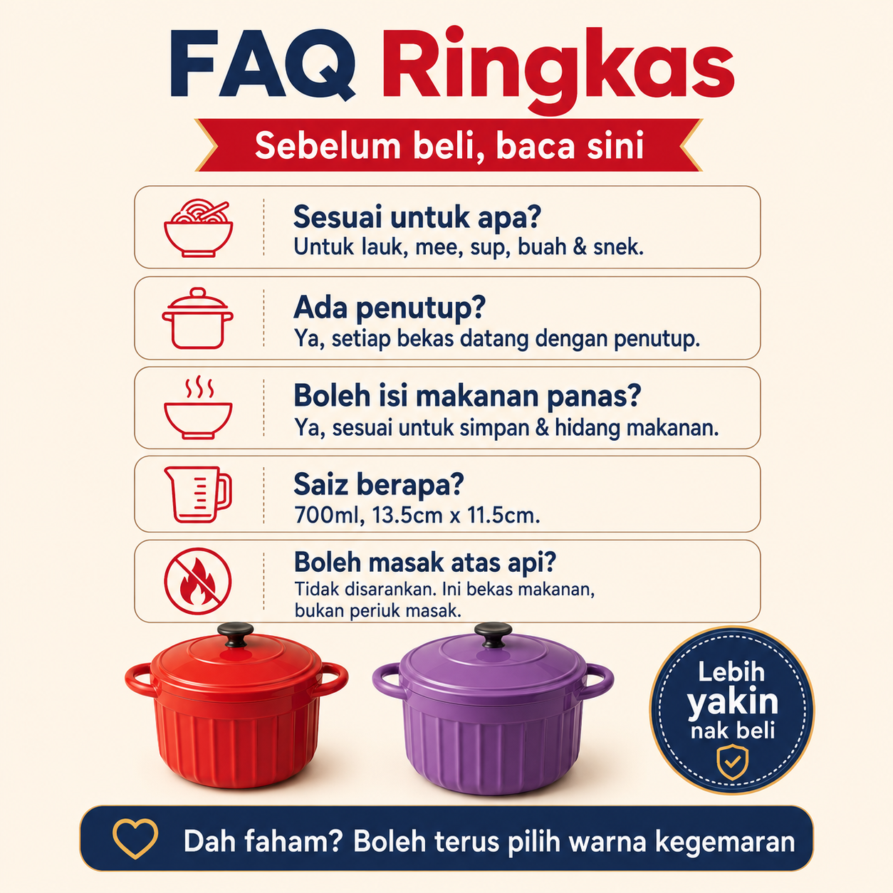Bekas Makan (3 pcs Set)