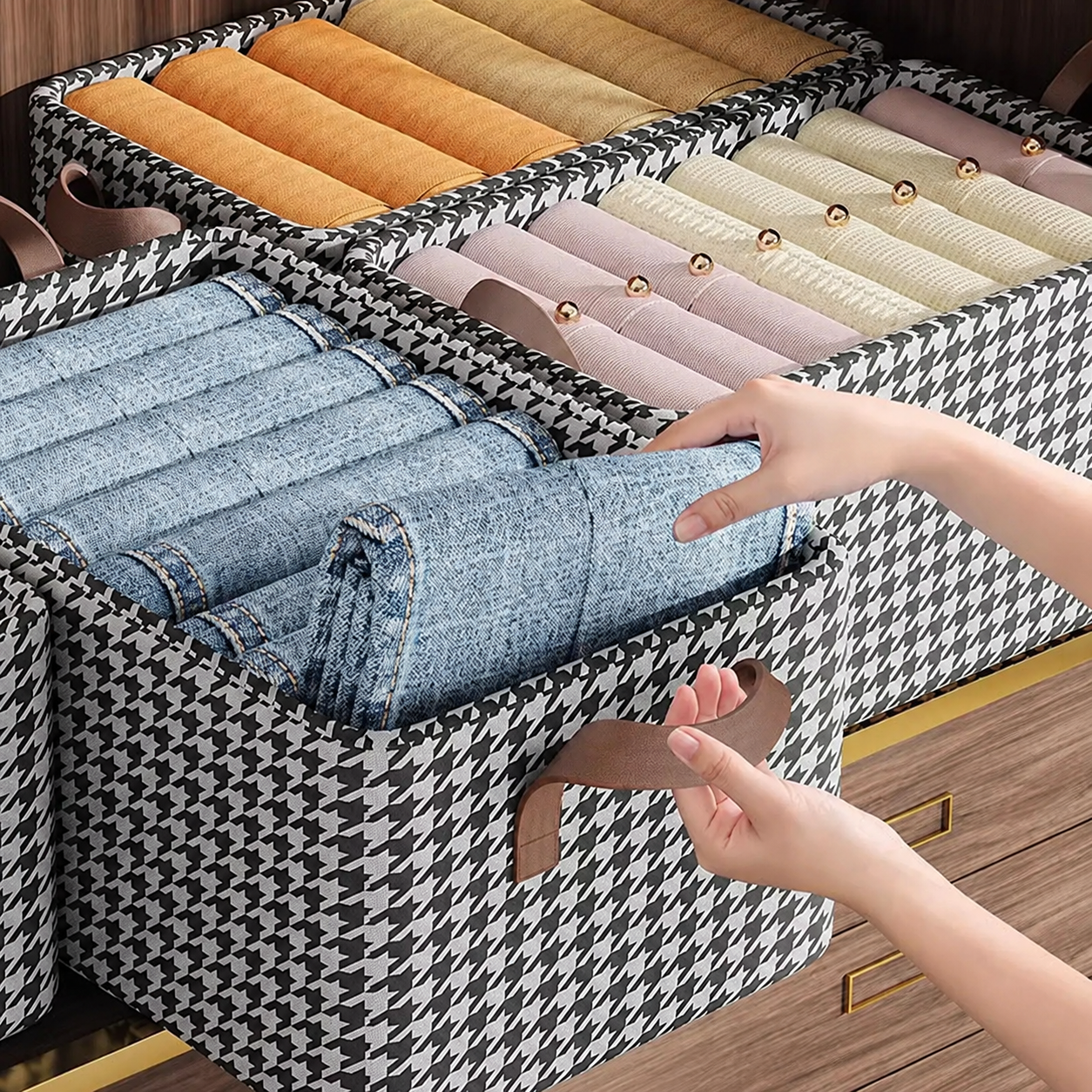 Foldable Storage Box with Lid