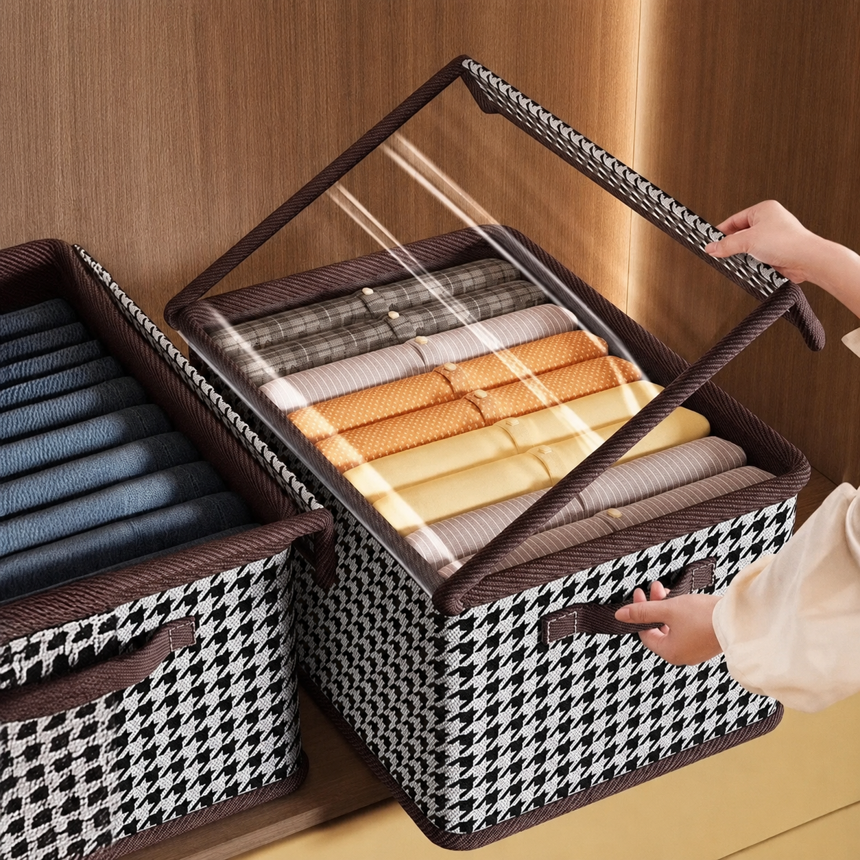 Foldable Storage Box with Lid