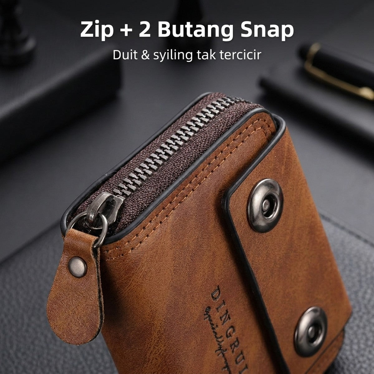 Zip + 2 Butang Snap