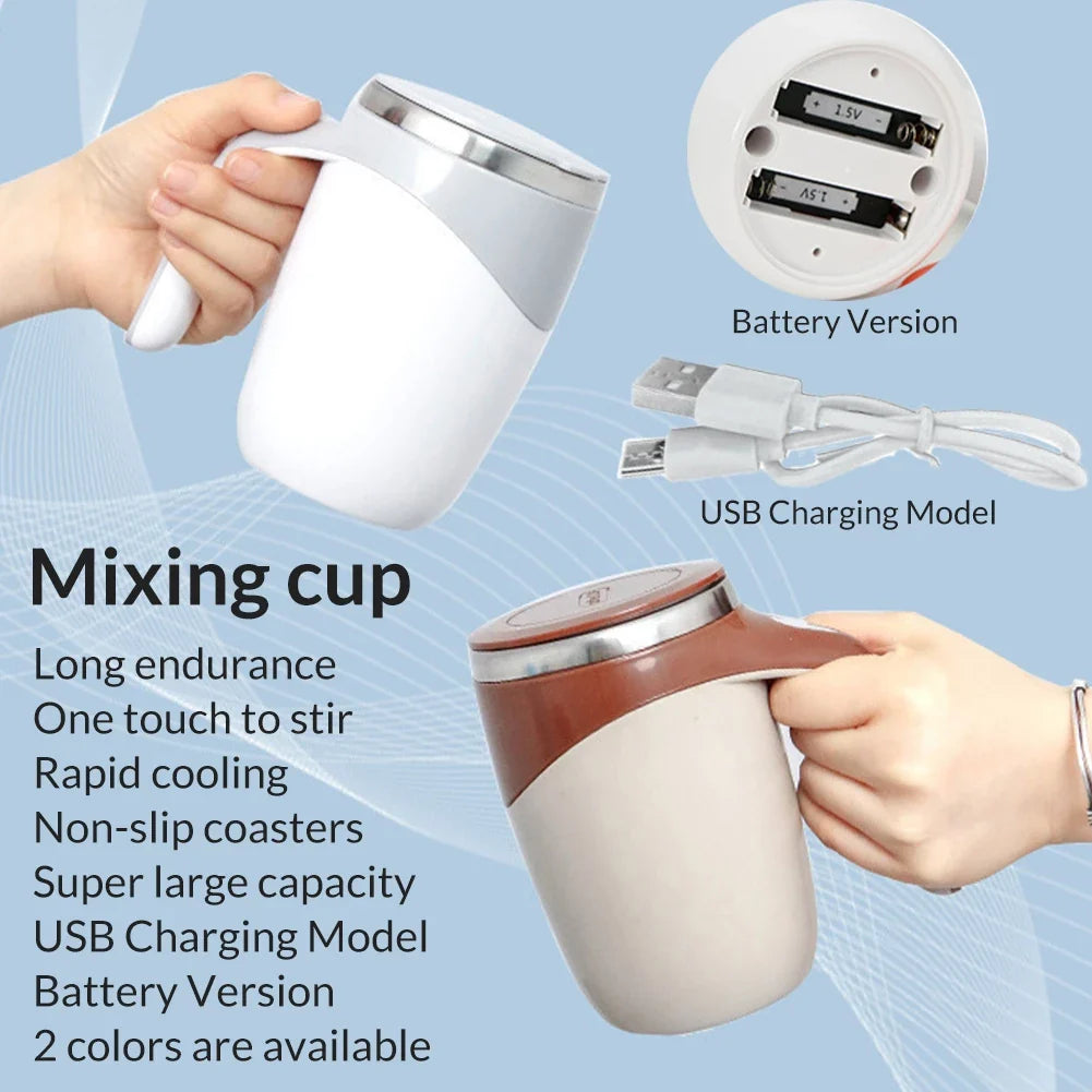 SELF STIRRING MUG USB RECHARGEABLE 380ML VIRAL