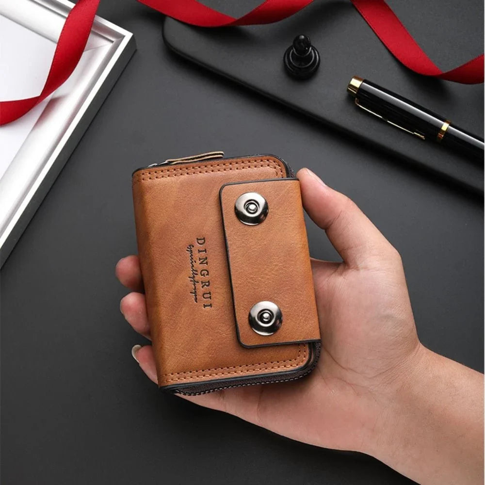 Dompet lelaki 3 fold premium warna coklat