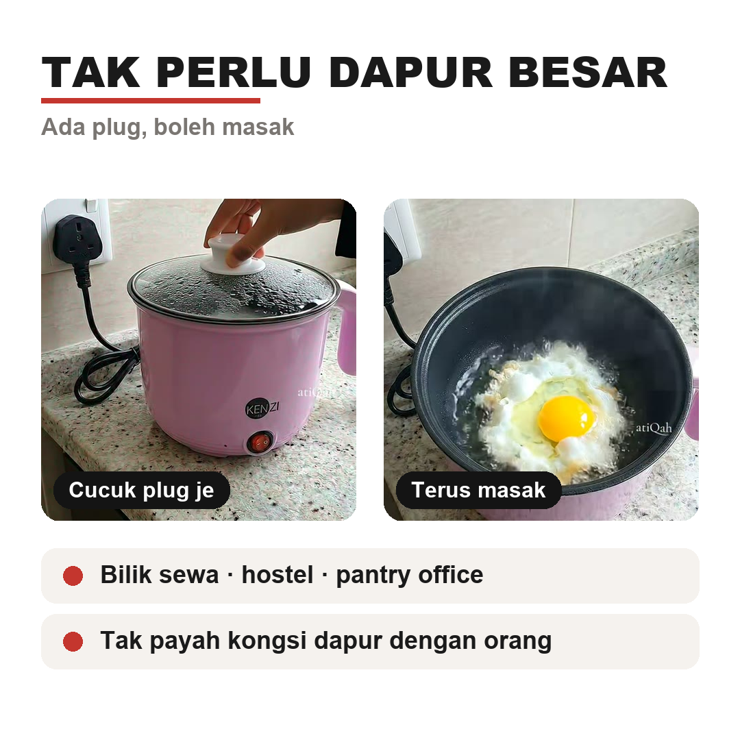 Tak perlu dapur besar ada plug boleh masak