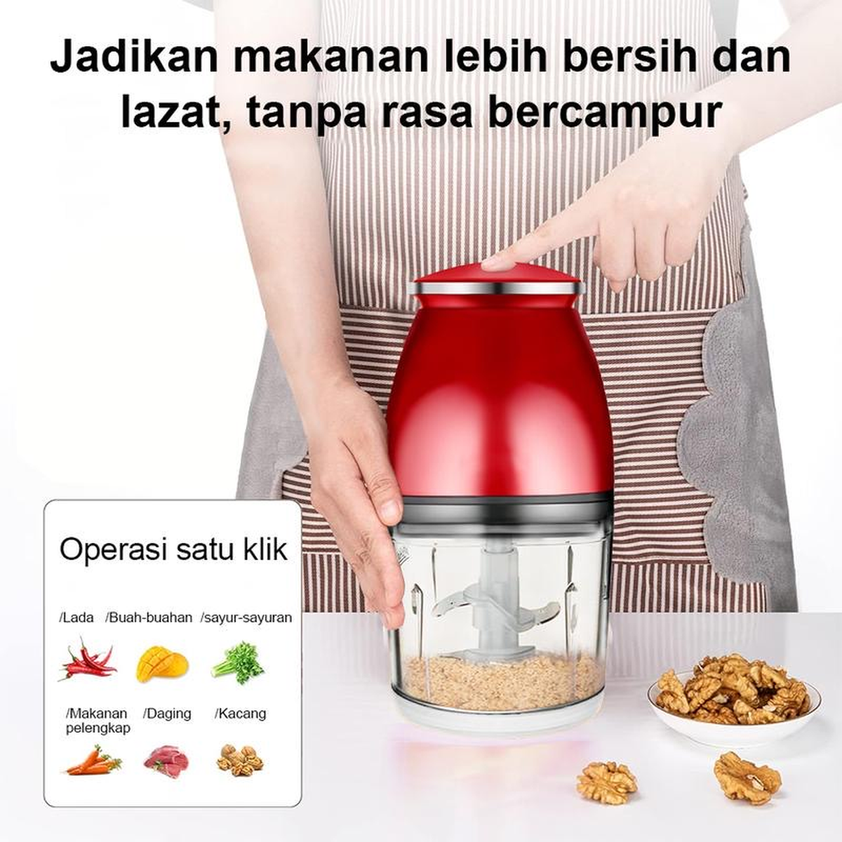 Daging · Cili · Bawang · Kacang